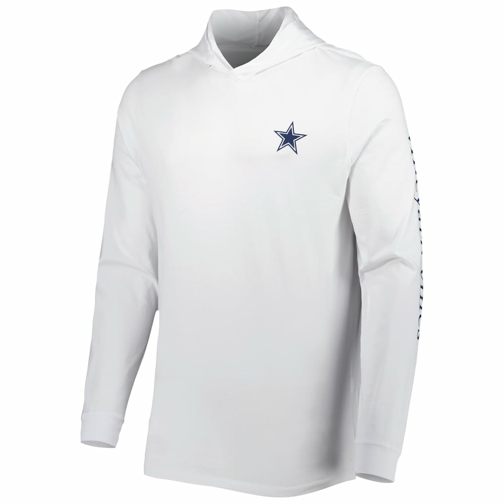 Dallas Cowboys Vineyard Vines Local Long Sleeve Hoodie T-Shirt - White - NFL