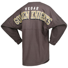 Vegas Golden Knights Fanatics Women's Spirit Lace-Up V-Neck Long Sleeve Jersey T-Shirt - Charcoal | Fanatics Clearance