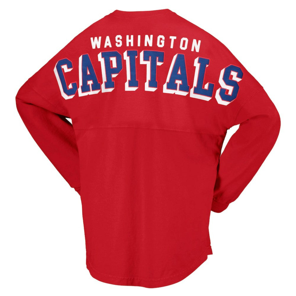 Washington Capitals Fanatics Women's Spirit Lace-Up V-Neck Long Sleeve Jersey T-Shirt - Red | Fanatics on sale