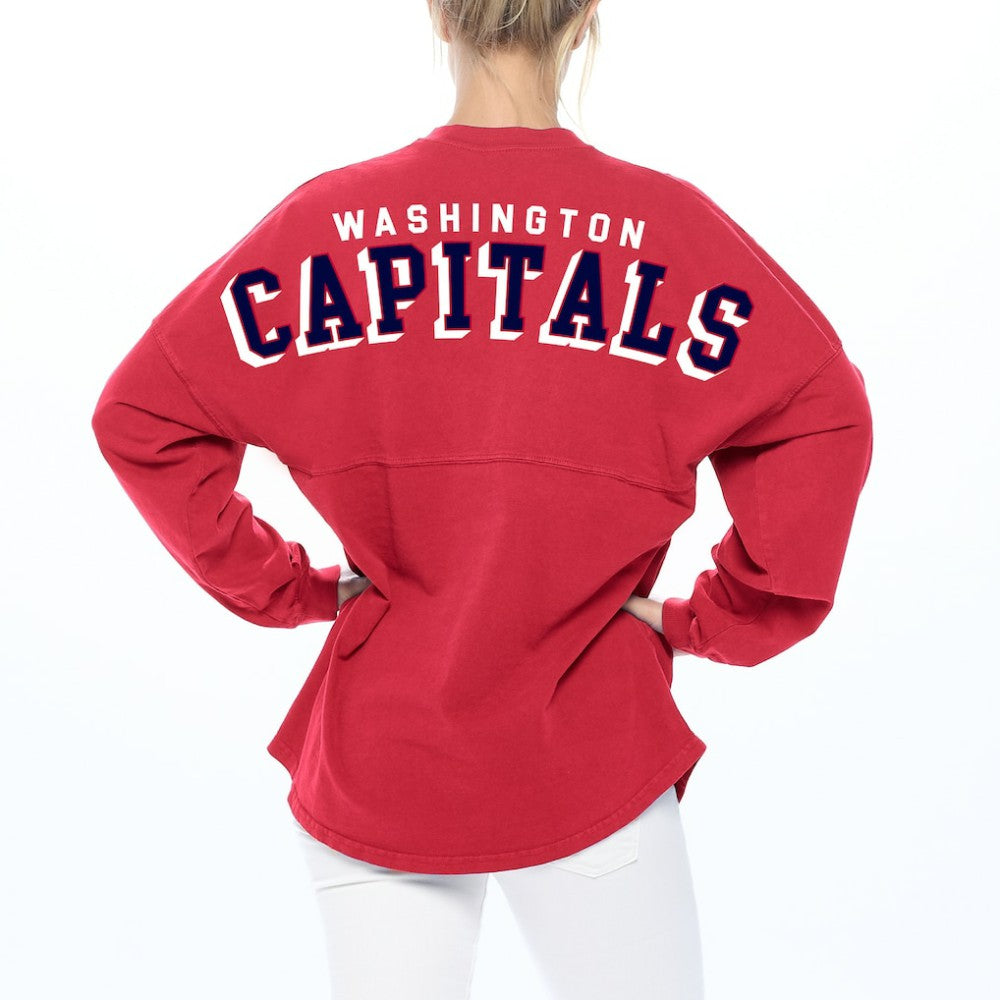 Washington Capitals Fanatics Women's Spirit Lace-Up V-Neck Long Sleeve Jersey T-Shirt - Red | Fanatics on sale