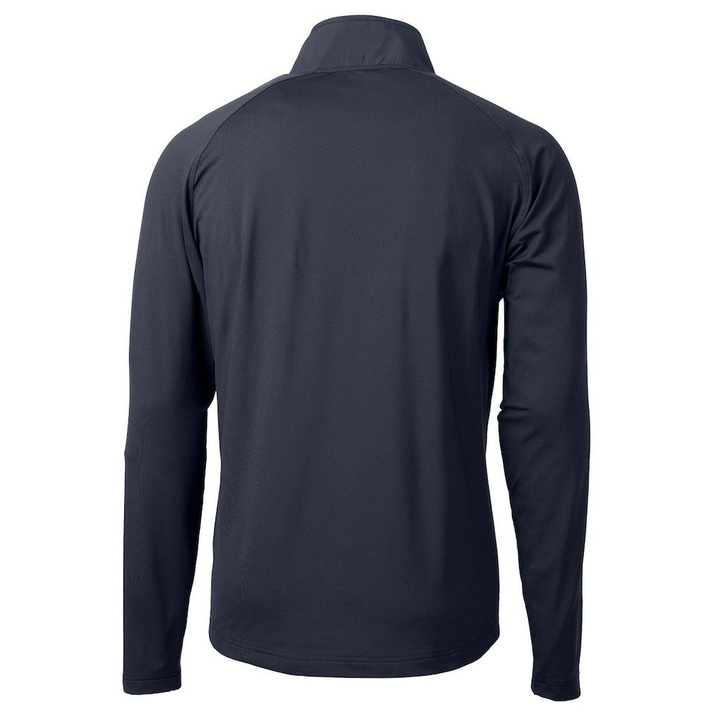 Green Bay Packers Cutter & Buck Adapt Eco Knit Hybrid Recycled Quarter-Zip Pullover Top - Navy - NFL