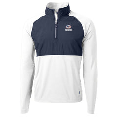Green Bay Packers Cutter & Buck Adapt Eco Knit Hybrid Recycled Quarter-Zip Pullover Top - White - NFL