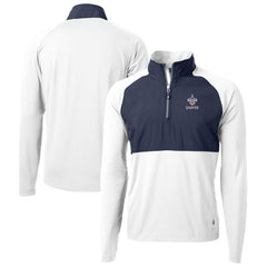 New Orleans Saints Cutter & Buck Adapt Eco Knit Hybrid Recycled Quarter-Zip Pullover Top - White - NFL