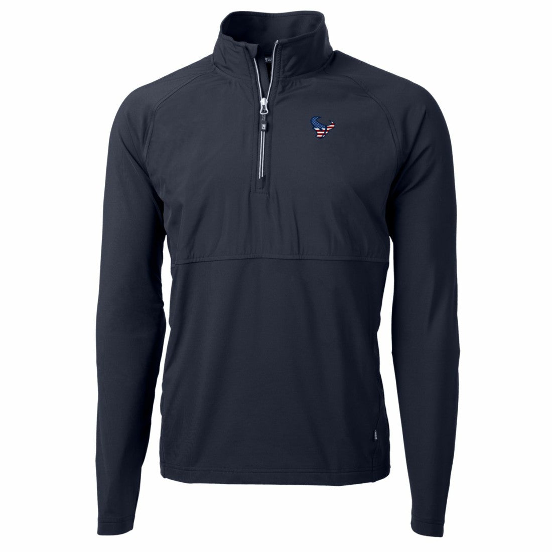 Houston Texans Cutter & Buck Adapt Eco Knit Hybrid Recycled Quarter-Zip Pullover Top - Navy - NFL