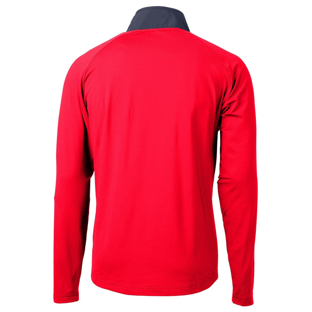Houston Texans Cutter & Buck Adapt Eco Knit Hybrid Recycled Quarter-Zip Pullover Top - Red - NFL