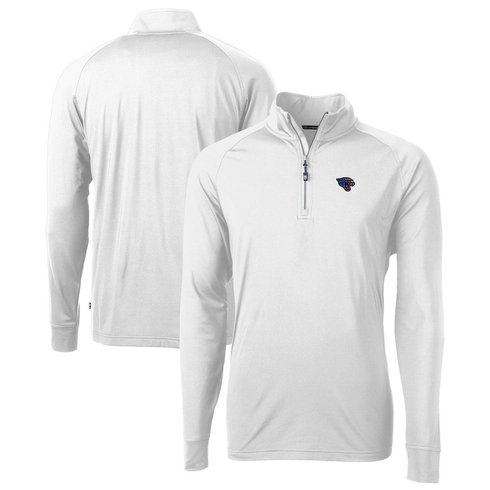 Jacksonville Jaguars Cutter & Buck Team Adapt Eco Knit Hybrid Recycled Quarter-Zip Pullover Top - White - NFL