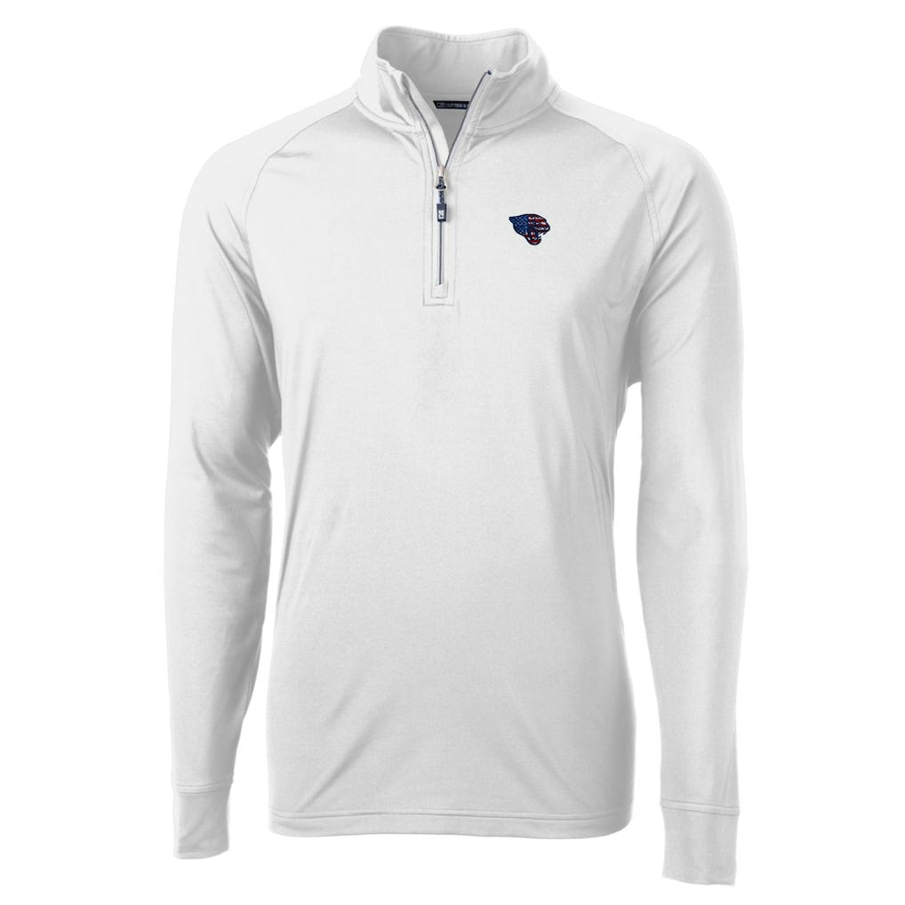 Jacksonville Jaguars Cutter & Buck Team Adapt Eco Knit Hybrid Recycled Quarter-Zip Pullover Top - White - NFL