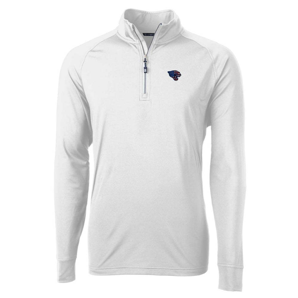 Jacksonville Jaguars Cutter & Buck Team Adapt Eco Knit Hybrid Recycled Quarter-Zip Pullover Top - White - NFL
