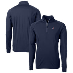 Detroit Lions Cutter & Buck Team Adapt Eco Knit Hybrid Recycled Quarter-Zip Pullover Top - Navy - NFL