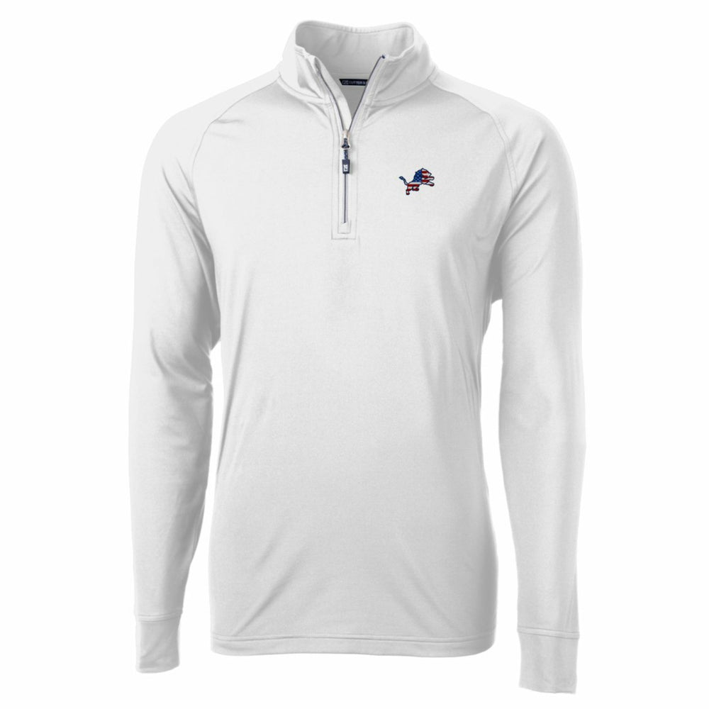 Detroit Lions Cutter & Buck Team Adapt Eco Knit Hybrid Recycled Quarter-Zip Pullover Top - White - NFL