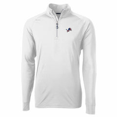 Detroit Lions Cutter & Buck Team Adapt Eco Knit Hybrid Recycled Quarter-Zip Pullover Top - White - NFL