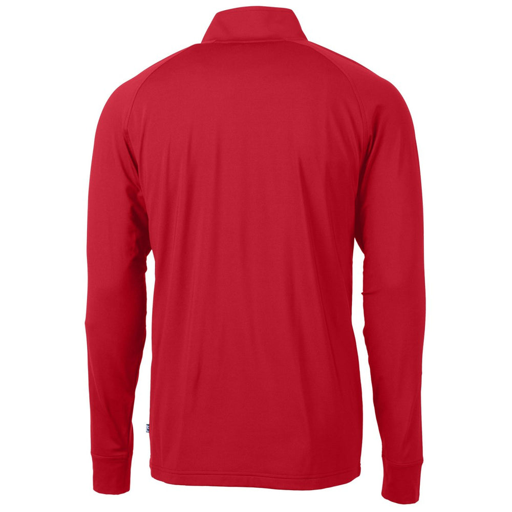 Tennessee Titans Cutter & Buck Team Adapt Eco Knit Hybrid Recycled Quarter-Zip Pullover Top - Red - NFL