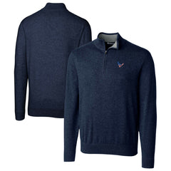 Houston Texans Cutter & Buck Lakemont Quarter-Zip Pullover Sweater - Navy - NFL