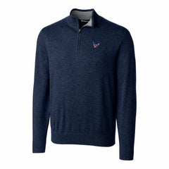 Houston Texans Cutter & Buck Lakemont Quarter-Zip Pullover Sweater - Navy - NFL