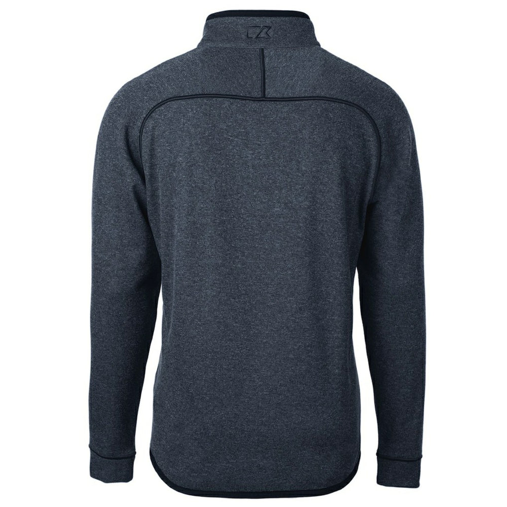 Kansas City Chiefs Cutter & Buck Big & Tall Mainsail Sweater Knit Half-Zip Pullover Jacket - Heathered Navy - NFL