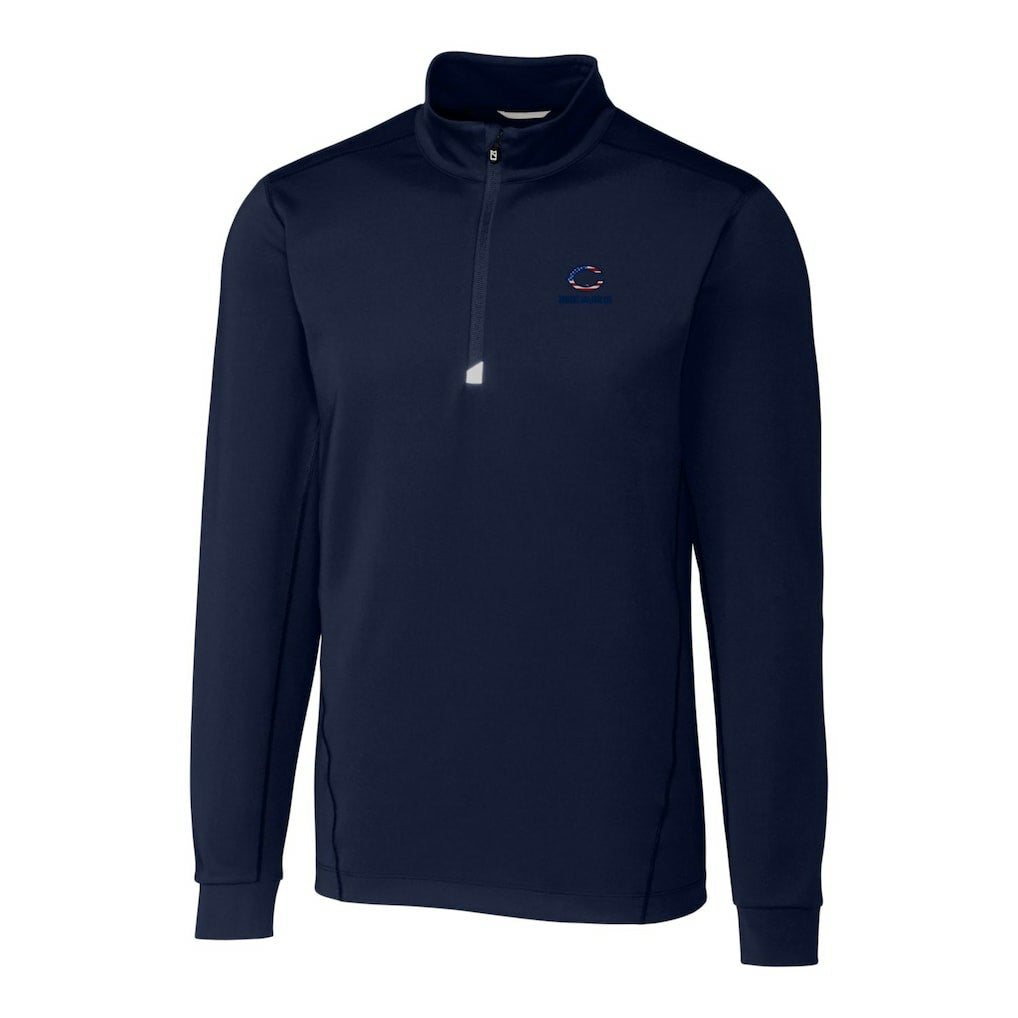 Chicago Bears Cutter & Buck Big & Tall Traverse Stretch Quarter-Zip Pullover Top - Navy - NFL