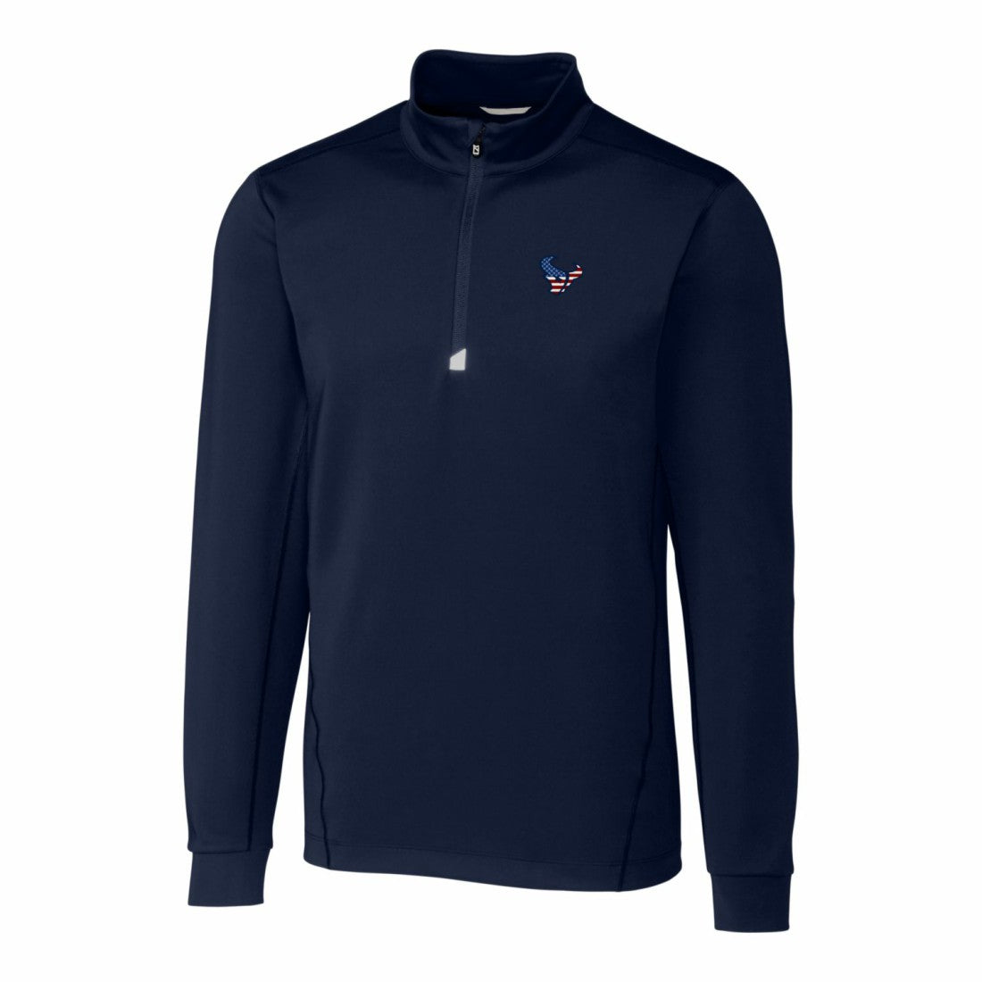 Houston Texans Cutter & Buck Big & Tall Traverse Stretch Quarter-Zip Pullover Top - Navy - NFL