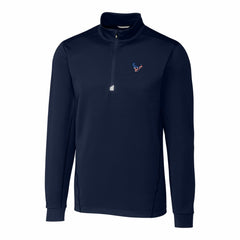 Houston Texans Cutter & Buck Big & Tall Traverse Stretch Quarter-Zip Pullover Top - Navy - NFL
