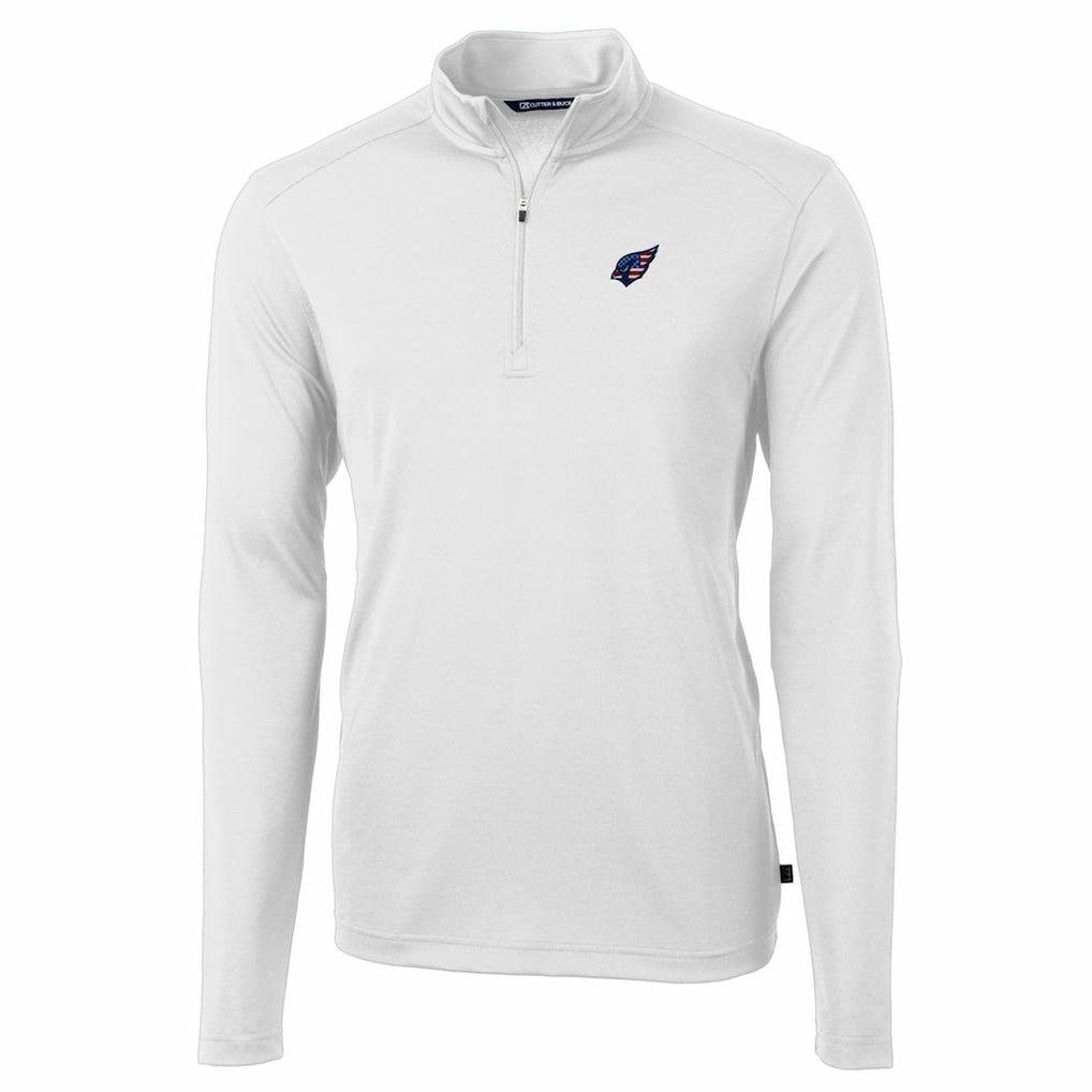 Arizona Cardinals Cutter & Buck Big & Tall Virtue Eco Pique Recycled Quarter-Zip Jacket - White - NFL