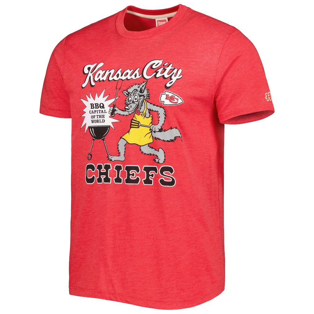 Kansas City Chiefs Homage BBQ Hyper Local Tri-Blend T-Shirt - Red - NFL