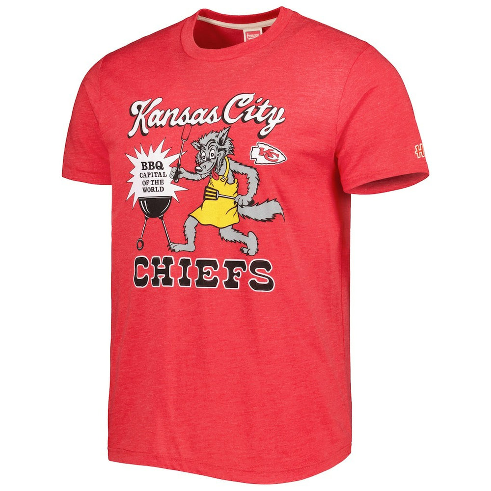 Kansas City Chiefs Homage BBQ Hyper Local Tri-Blend T-Shirt - Red - NFL