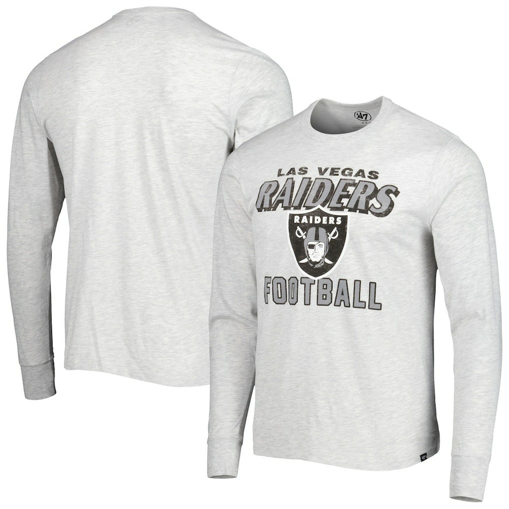 Las Vegas Raiders '47 Dozer Franklin Long Sleeve T-Shirt - Heathered Gray - 47 brand