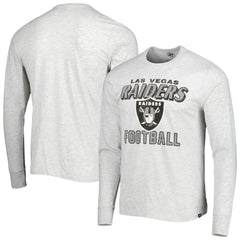 Las Vegas Raiders '47 Dozer Franklin Long Sleeve T-Shirt - Heathered Gray - 47 brand