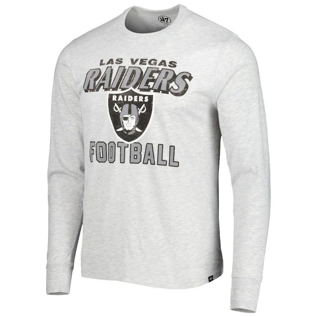 Las Vegas Raiders '47 Dozer Franklin Long Sleeve T-Shirt - Heathered Gray - 47 brand