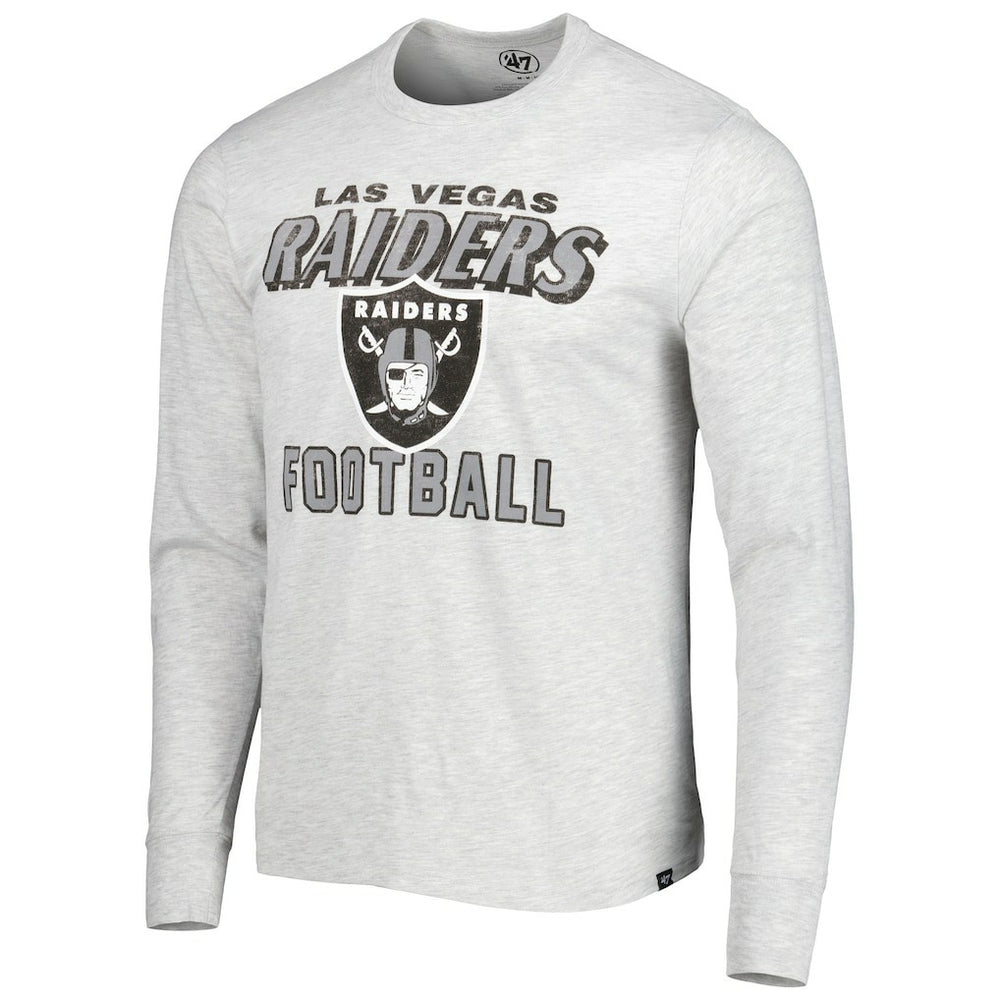 Las Vegas Raiders '47 Dozer Franklin Long Sleeve T-Shirt - Heathered Gray - 47 brand