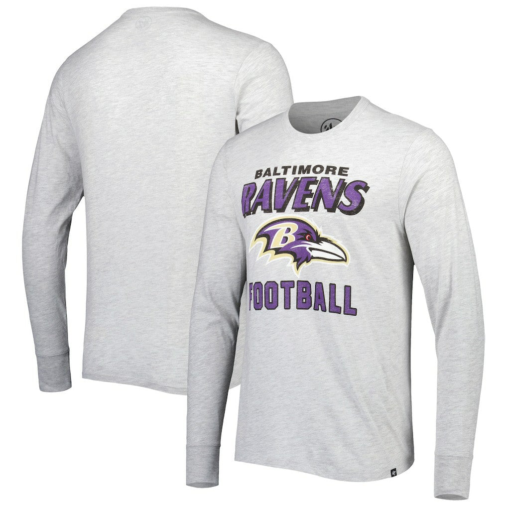 Baltimore Ravens '47 Dozer Franklin Long Sleeve T-Shirt - Heathered Gray - 47 brand
