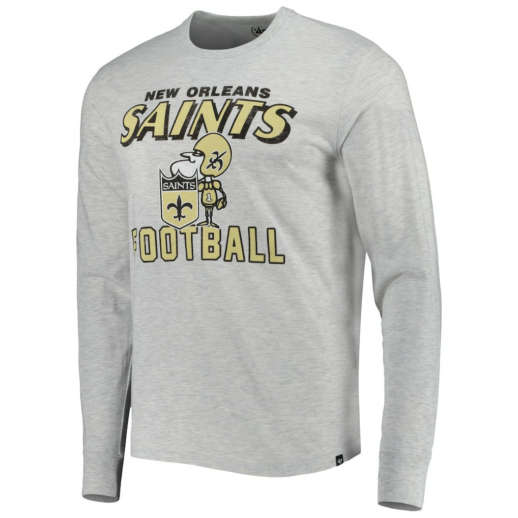 New Orleans Saints '47 Dozer Franklin Long Sleeve T-Shirt - Heathered Gray - 47 brand