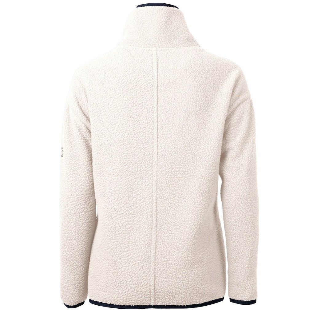 Arizona Cardinals Cutter & Buck Women's Americana Cascade Eco Sherpa Fleece Half-Zip Pullover Jacket - Cream - NFL
