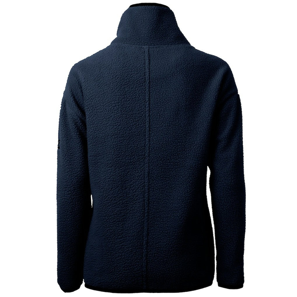Cincinnati Bengals Cutter & Buck Women's Americana Cascade Eco Sherpa Fleece Half-Zip Pullover Jacket - Navy - NFL
