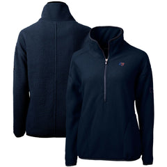 Tampa Bay Buccaneers Cutter & Buck Women's Americana Cascade Eco Sherpa Fleece Half-Zip Pullover Jacket - Navy - NFL