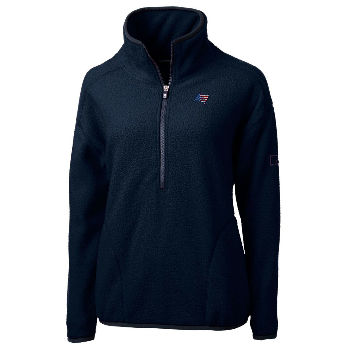 Tampa Bay Buccaneers Cutter & Buck Women's Americana Cascade Eco Sherpa Fleece Half-Zip Pullover Jacket - Navy - NFL