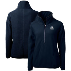 Green Bay Packers Cutter & Buck Women's Americana Cascade Eco Sherpa Fleece Half-Zip Pullover Jacket - Navy - NFL