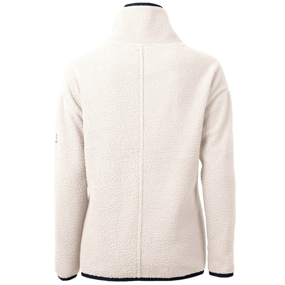Baltimore Ravens Cutter & Buck Women's Americana Cascade Eco Sherpa Fleece Half-Zip Pullover Jacket - Cream - NFL
