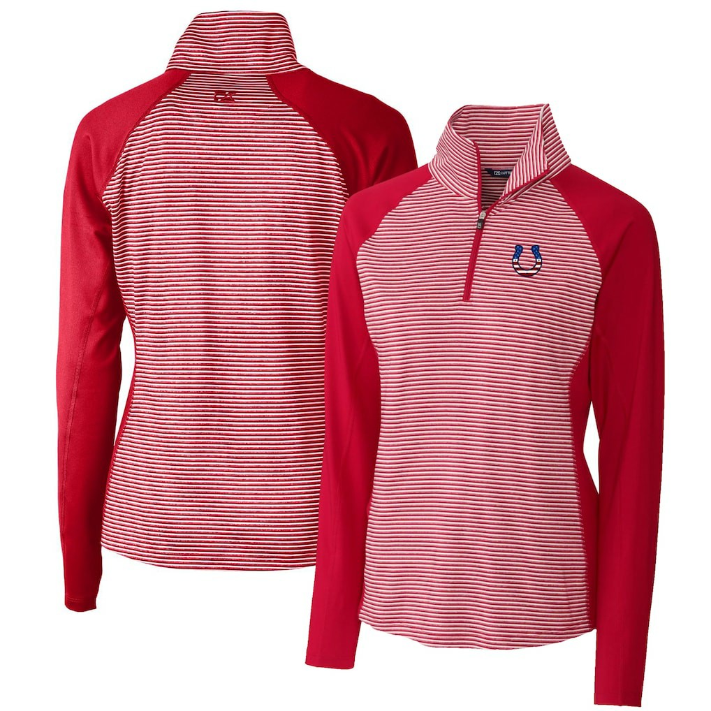 Indianapolis Colts Cutter & Buck Women's Forge Tonal Half-Zip Top - Cardinal - NFL