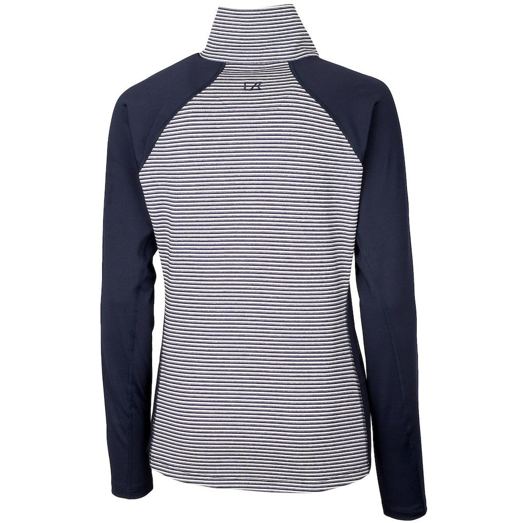 New York Giants Cutter & Buck Women's Forge Tonal Half-Zip Top - Navy - NFL
