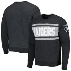 Las Vegas Raiders '47 Bypass Tribeca Pullover Sweatshirt - Heathered Black - 47 brand