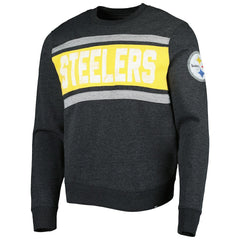 Pittsburgh Steelers '47 Bypass Tribeca Pullover Sweatshirt - Heathered Black - 47 brand