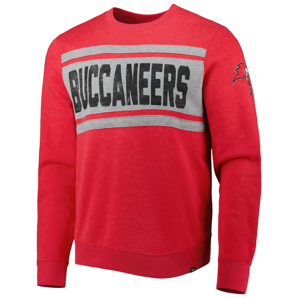 Tampa Bay Buccaneers '47 Bypass Tribeca Pullover Sweatshirt - Heathered Red - 47 brand