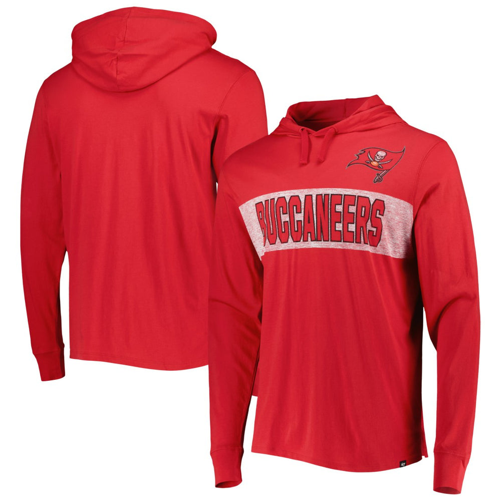 Tampa Bay Buccaneers '47 Field Franklin Hooded Long Sleeve T-Shirt - Red - 47 brand
