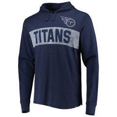 Tennessee Titans '47 Field Franklin Hooded Long Sleeve T-Shirt - Navy - 47 brand