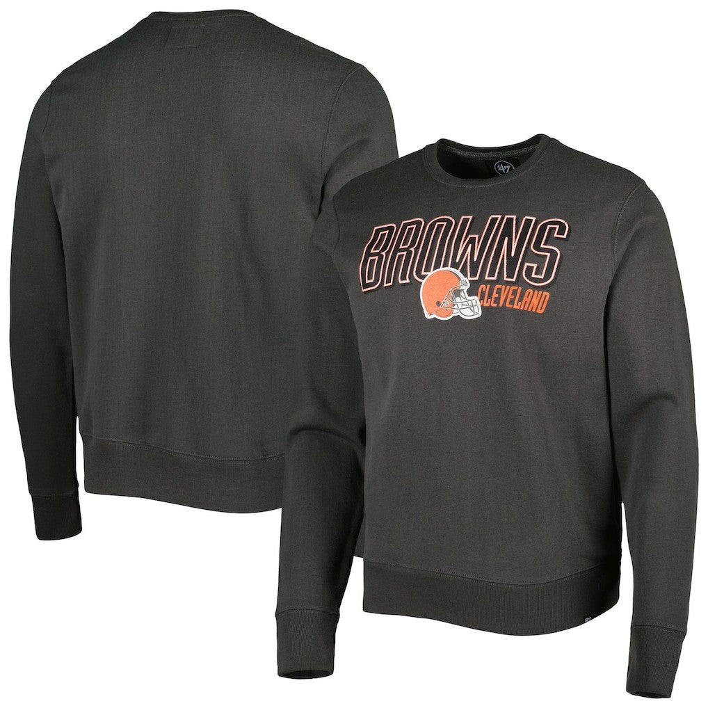 Cleveland Browns '47 Locked In Headline Pullover Sweatshirt - Charcoal - 47 brand