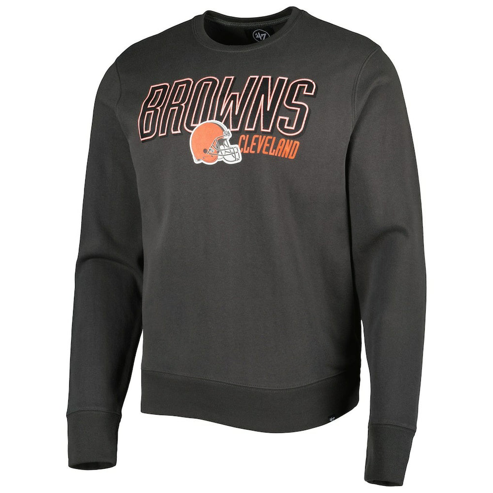 Cleveland Browns '47 Locked In Headline Pullover Sweatshirt - Charcoal - 47 brand