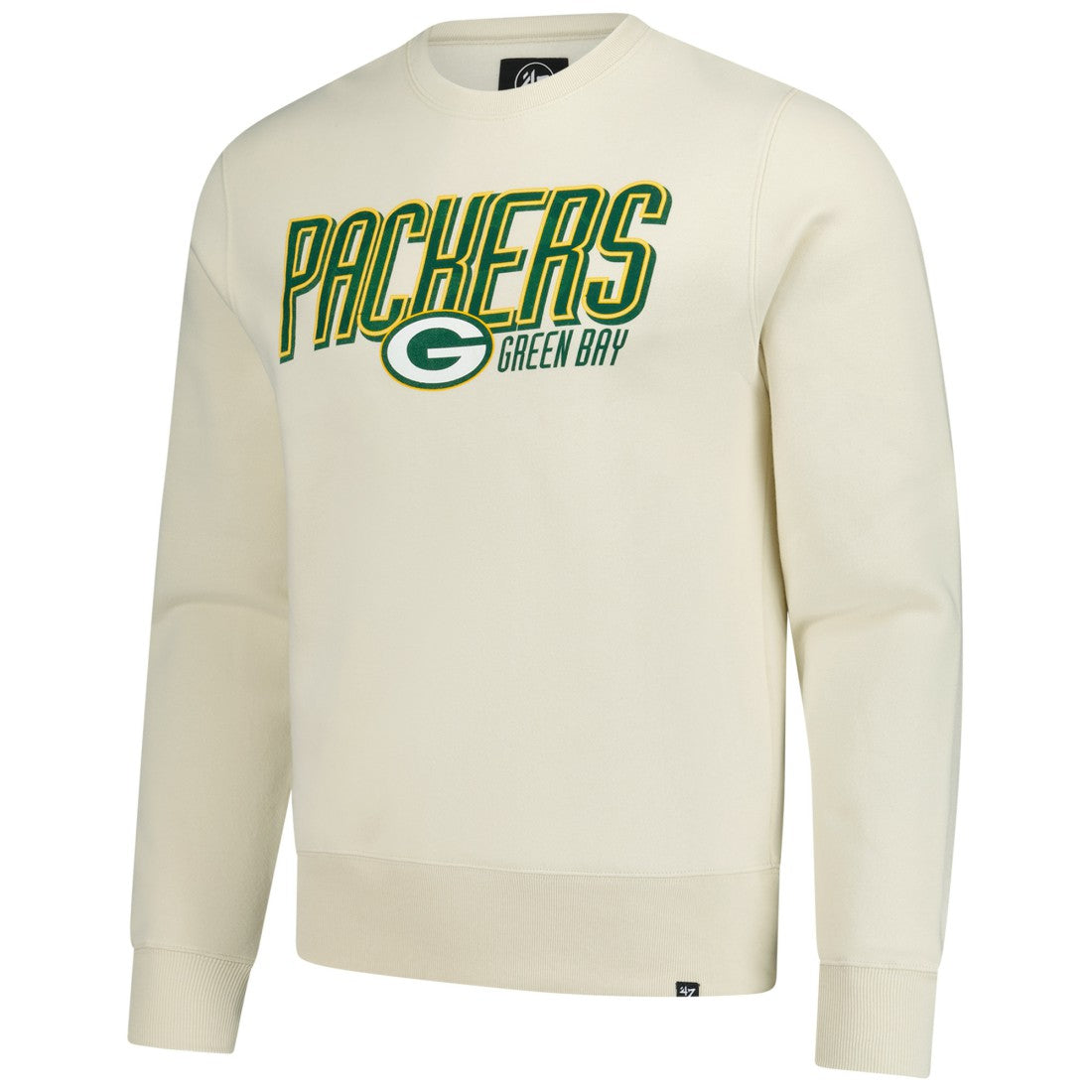 Green Bay Packers '47 Locked In Headline Pullover Sweatshirt - Cream - 47 brand