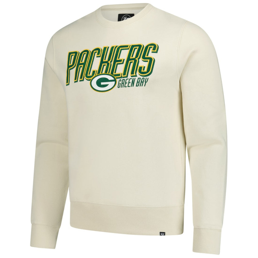 Green Bay Packers '47 Locked In Headline Pullover Sweatshirt - Cream - 47 brand