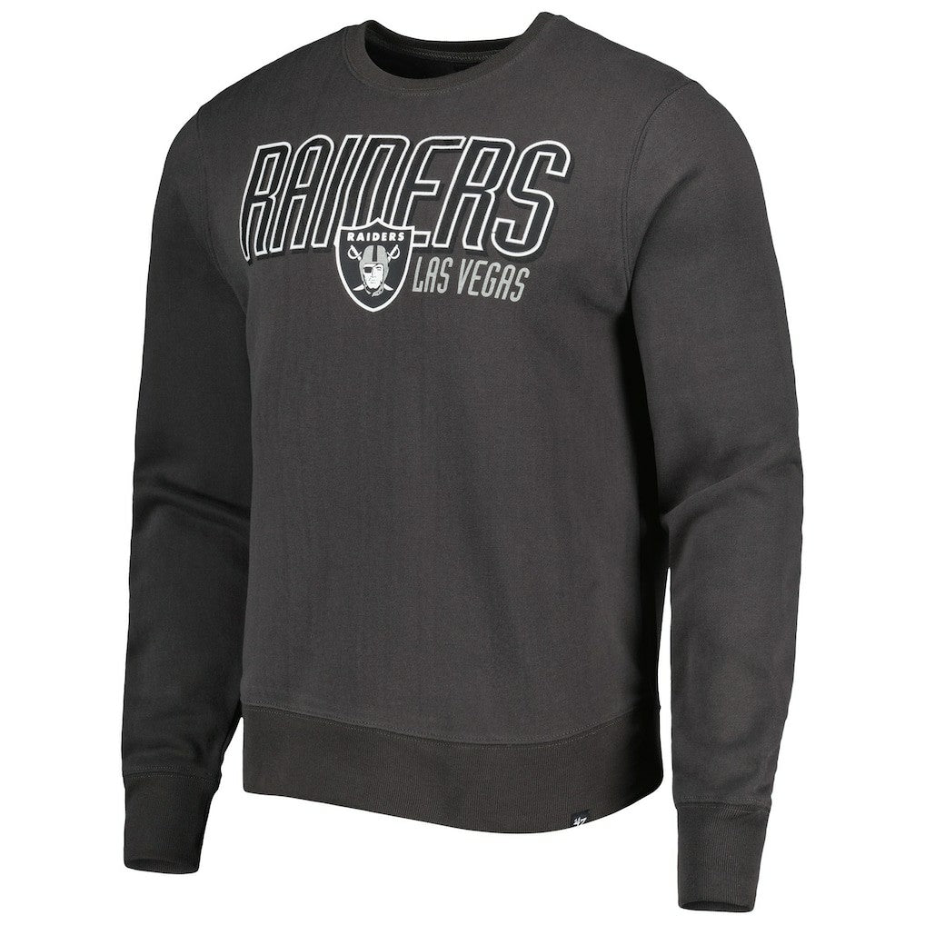 Las Vegas Raiders '47 Locked In Headline Pullover Sweatshirt - Charcoal - 47 brand