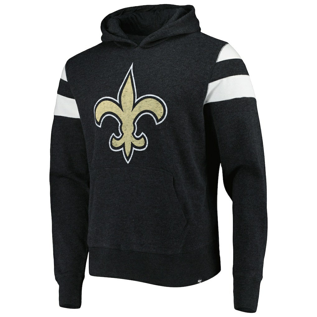 New Orleans Saints '47 Premier Nico Pullover Hoodie - Heathered Black - 47 brand